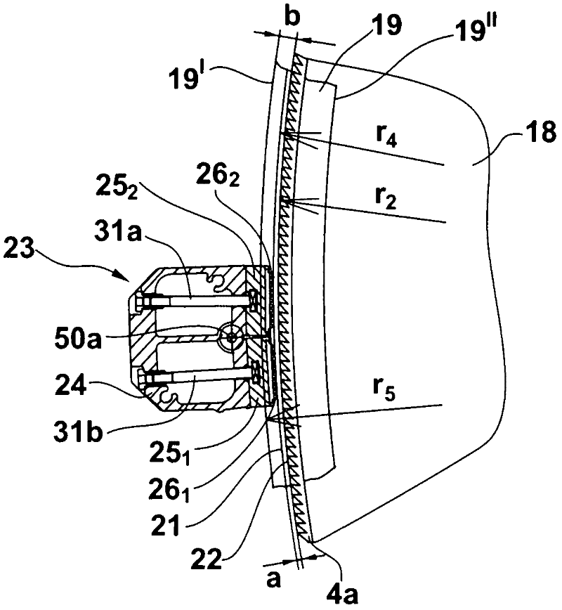 Carding machine carrier element with tensioning element