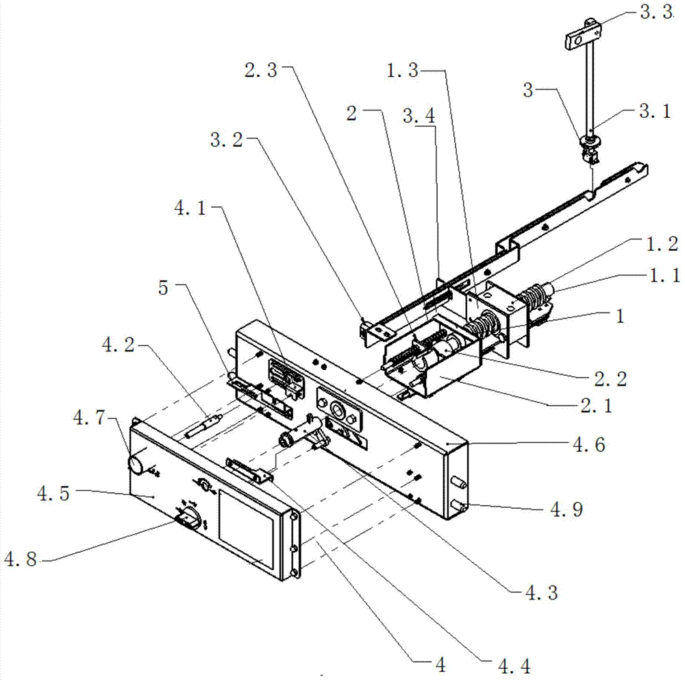 A handcart propulsion interlocking device for DC fast circuit breaker