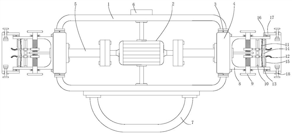 A hand-held circular earphone ring outer wall wiping device