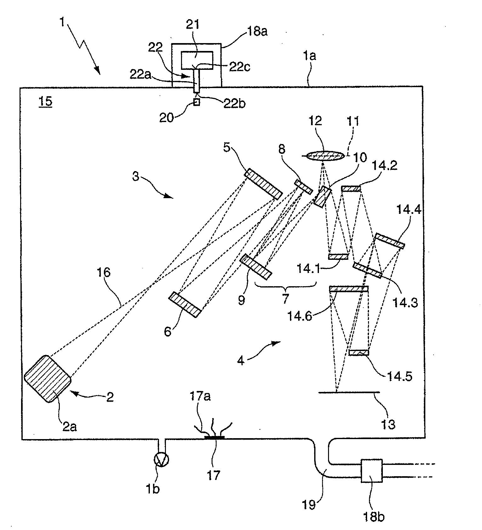 Detection of contaminating substances in an EUV lithography apparatus