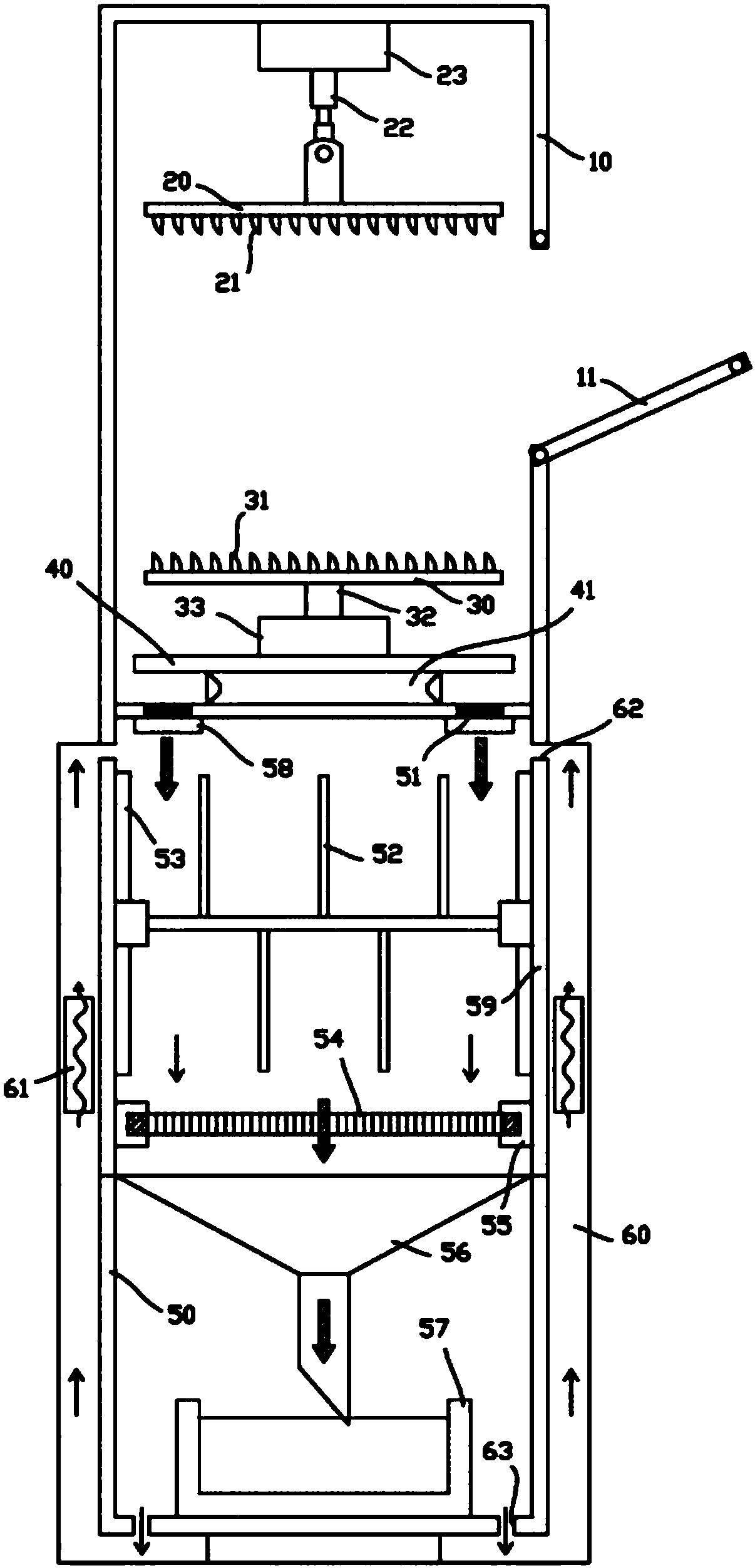 Waste mixed plastic recovery and separation device and method