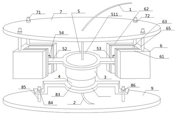 Multi-dimensional lossless rotation-stopping optical fiber rotary connecting device and use method