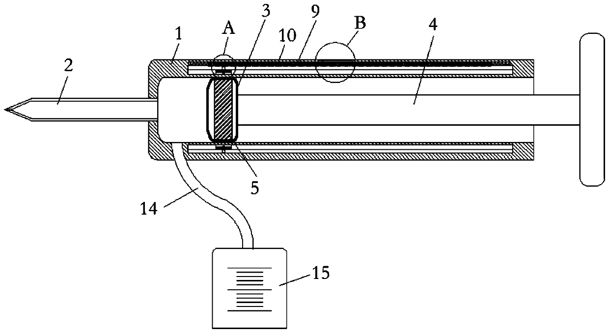 An internal circulation type stabilized tumor water drainage device