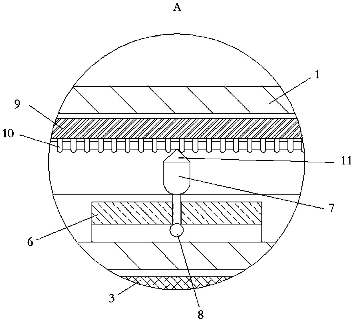 An internal circulation type stabilized tumor water drainage device