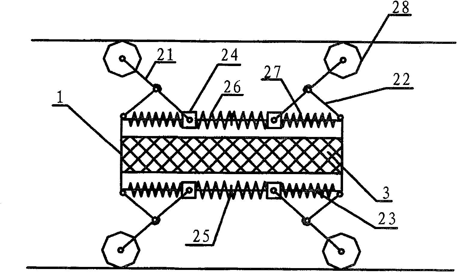 Self-adapting pipe robot