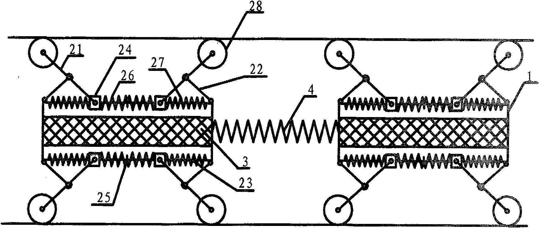 Self-adapting pipe robot