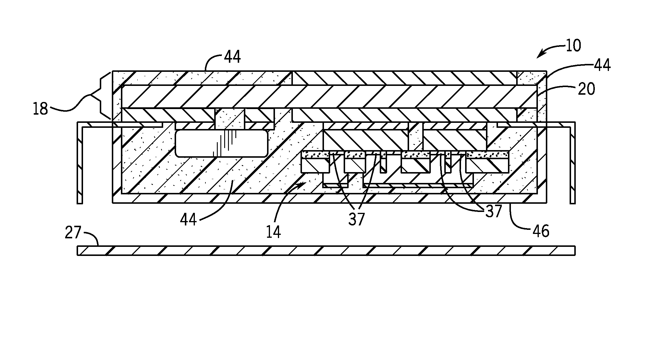 Power overlay structure with leadframe connections