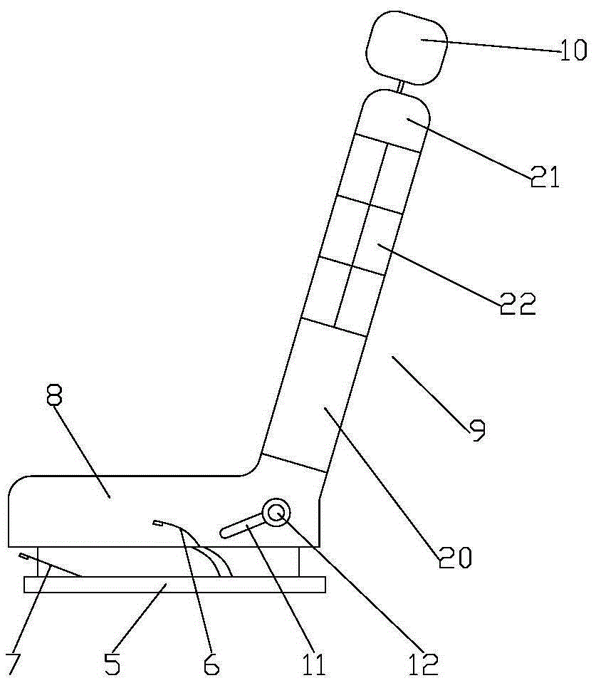 Automobile seat assembly and telescopic backrest type automobile seat