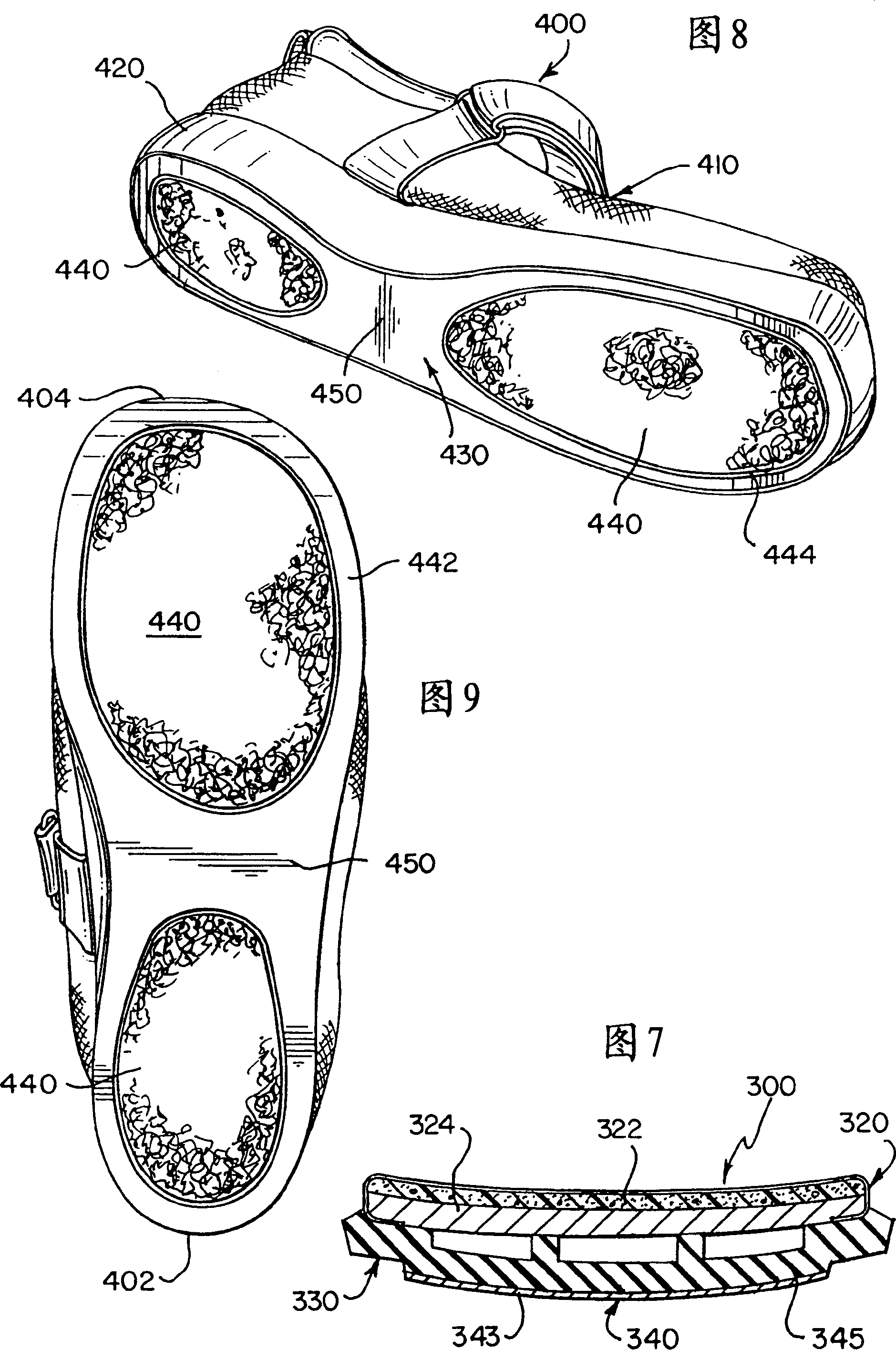 Shoe having a fabric outsole and manufacturing process thereof