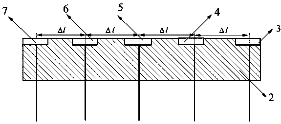 Anisotropy film heat conductivity testing method and device based on heat flux sensors