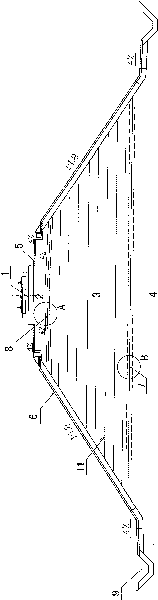 Redbeds mudstone filled high-speed railway subgrade and construction method thereof