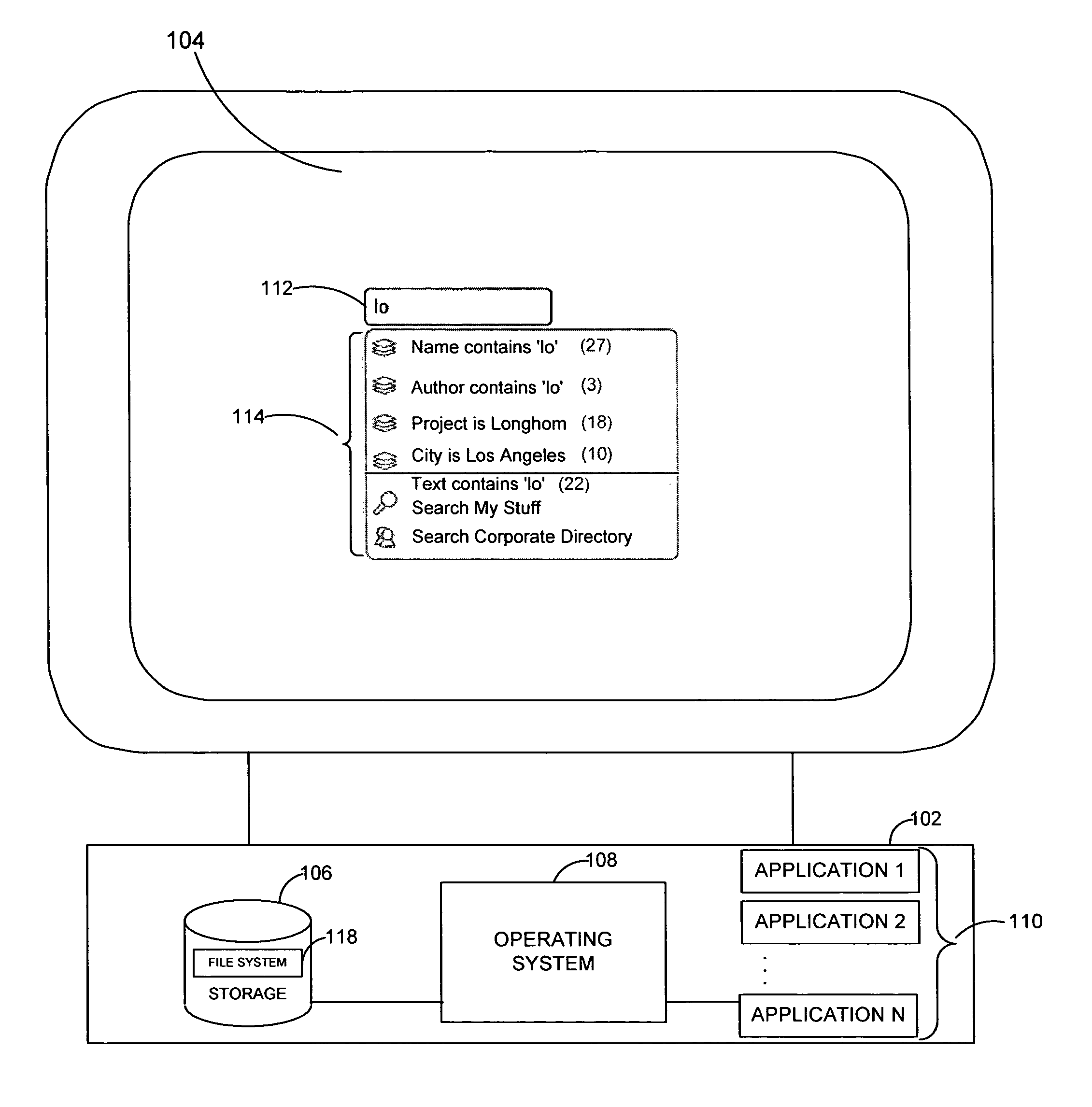 System and method for dynamically generating a selectable search extension