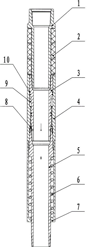 Non-throttling Y344 type fracturing set packer