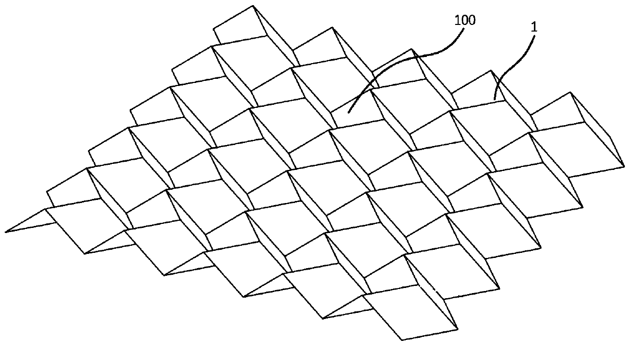 Energy absorption core layer, sandwich structure and preparation method