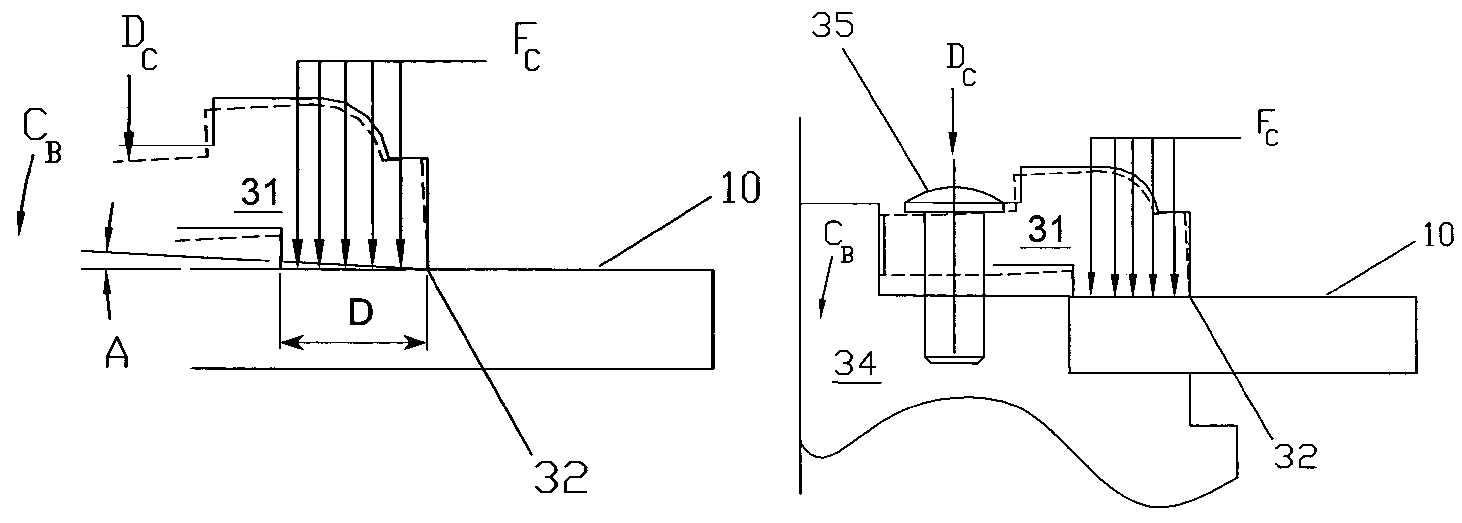 Offset angle disc clamp