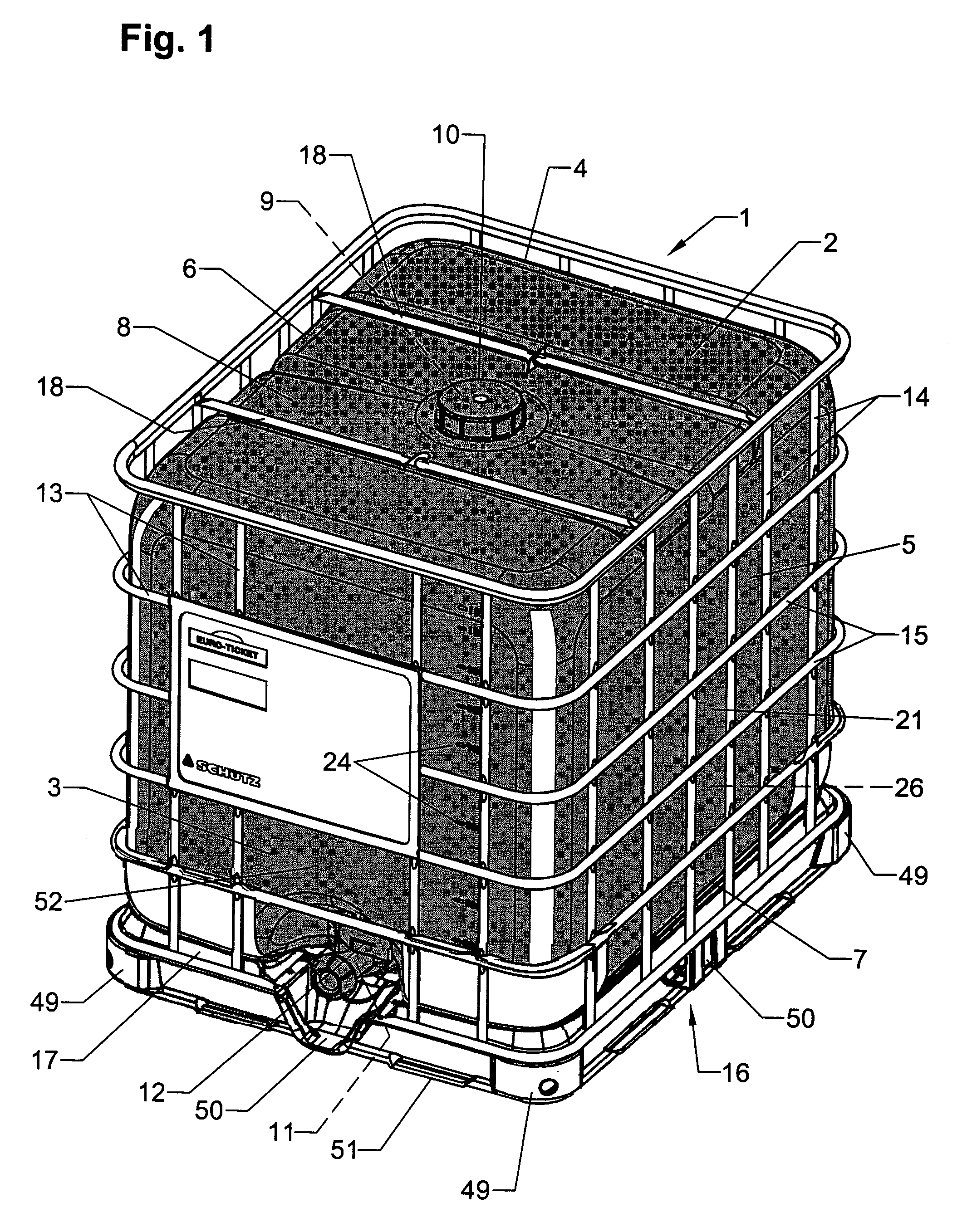 Transport and storage container for liquids