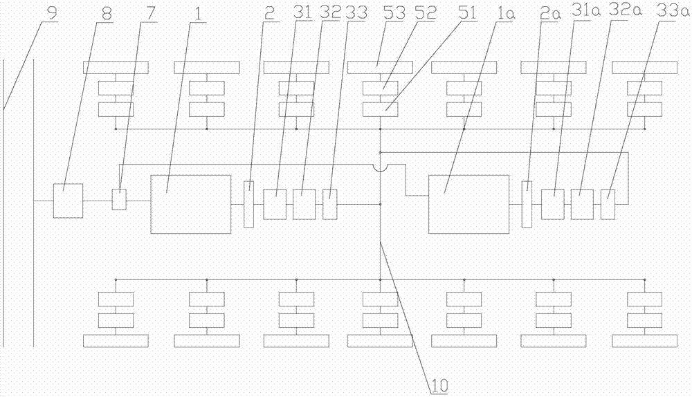 Hydraulic driving system, base plate and mechanical traveling device