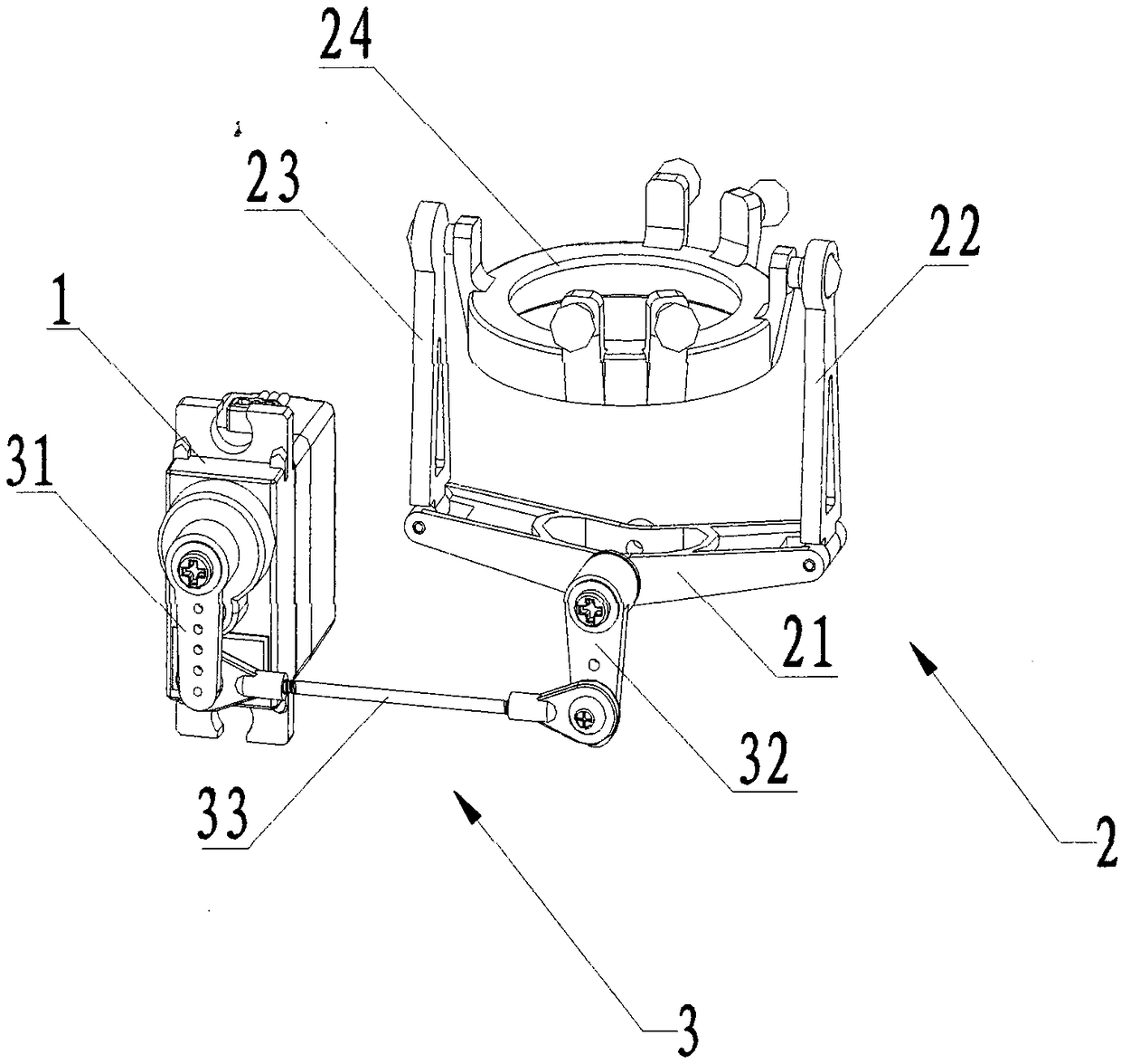 Azimuth control system for model airplane