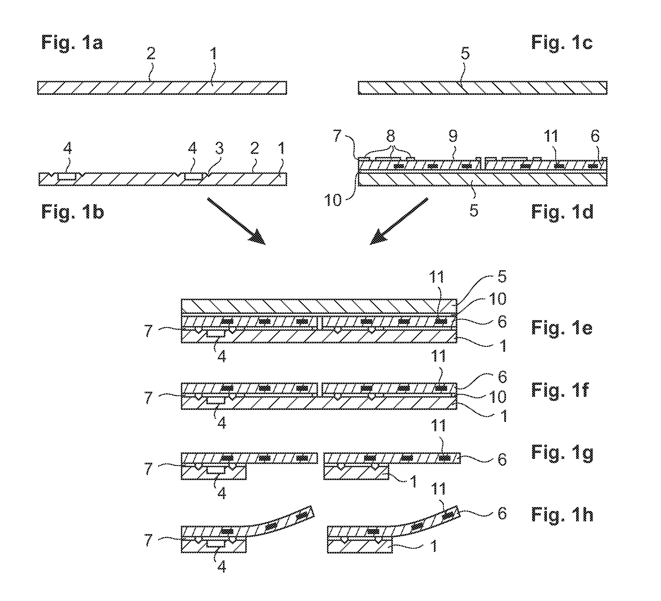 Method for attaching a flexible structure to a device and a device having a flexible structure