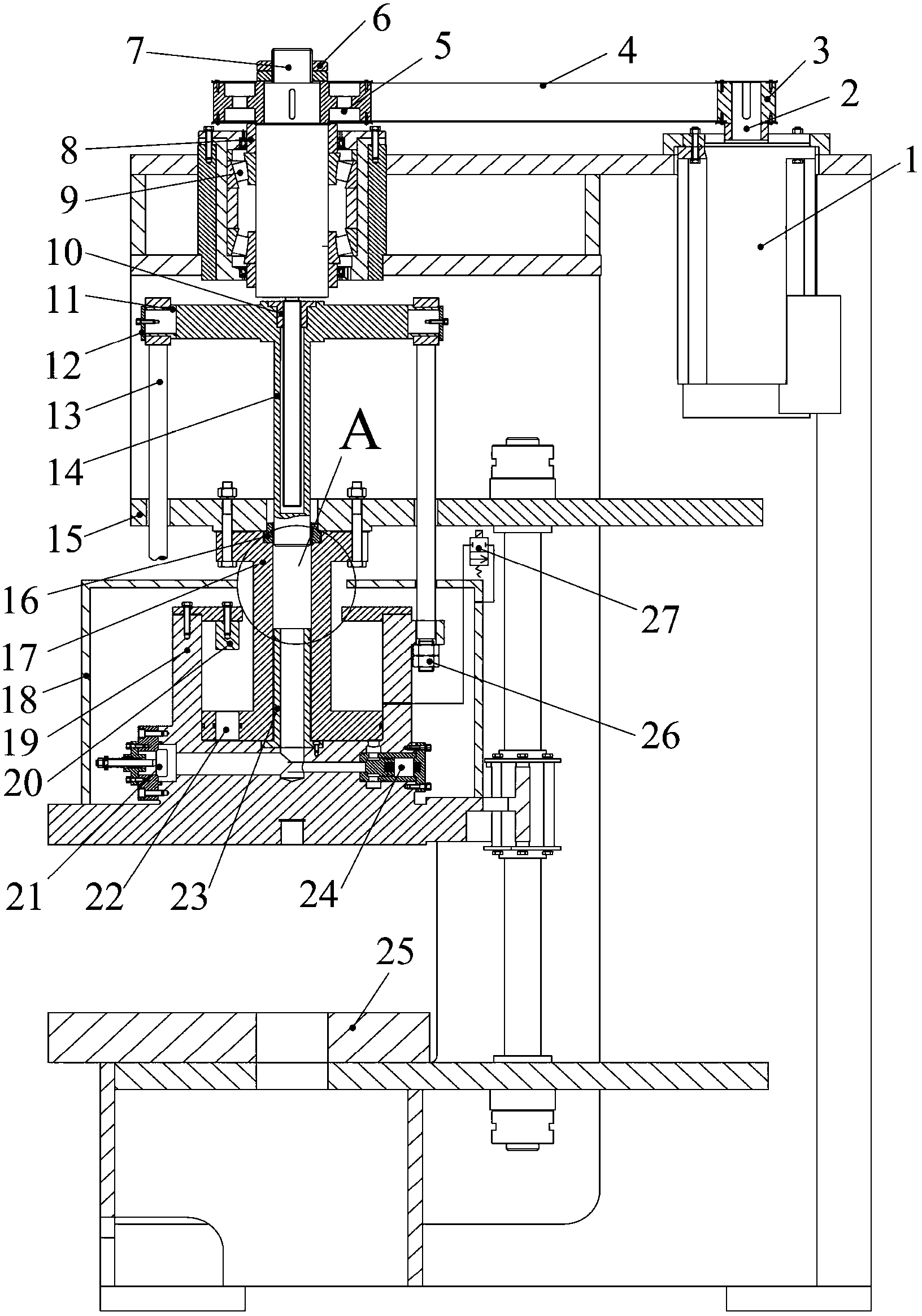 Direct drive type stroke control pressurizing type hydraulic machine of oil-less pump alternating current servo motor