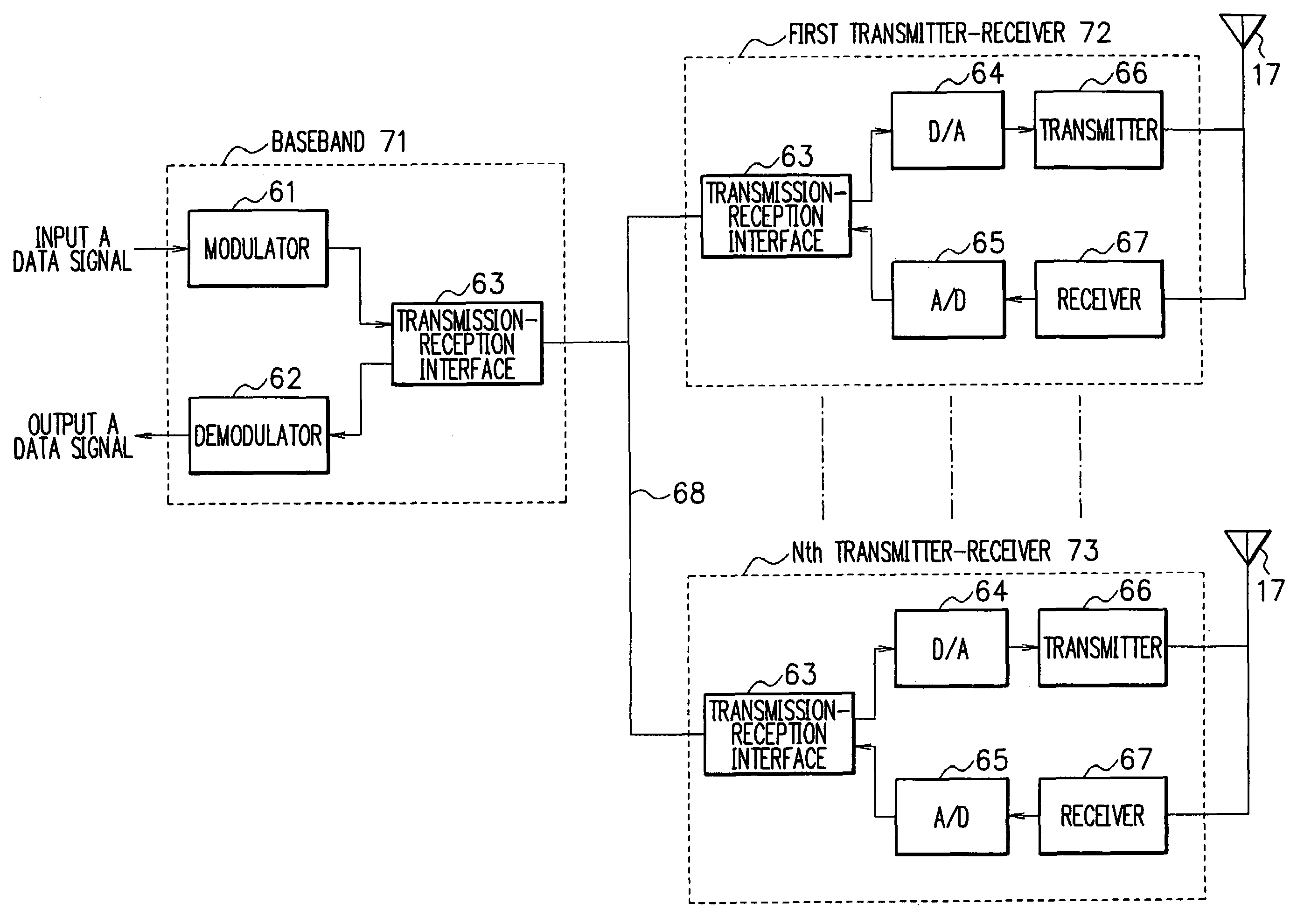 Cellular radio communication system cellular radio communication method and rake reception method