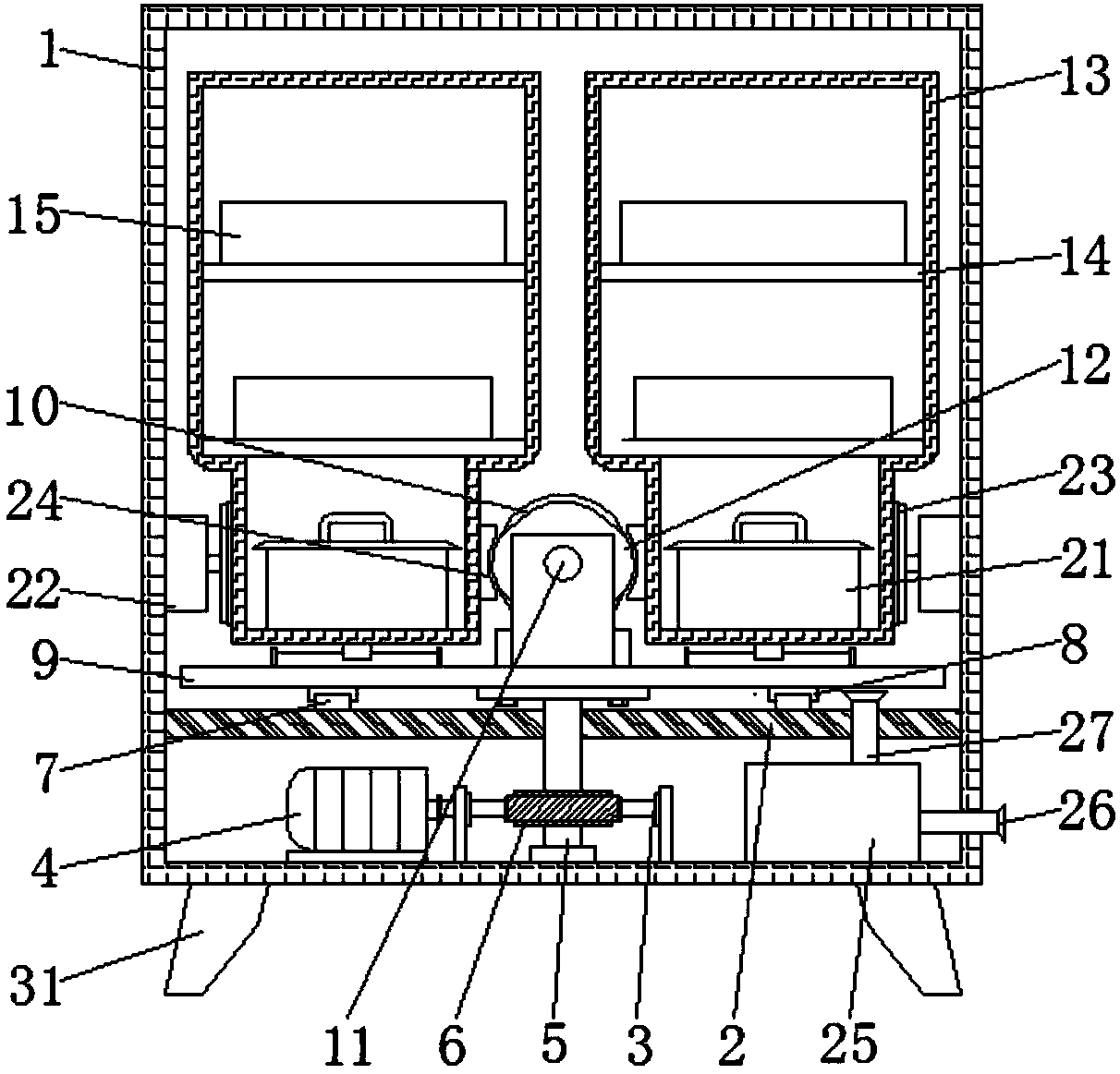 Medical shock storage device used for preservation of blood platelets