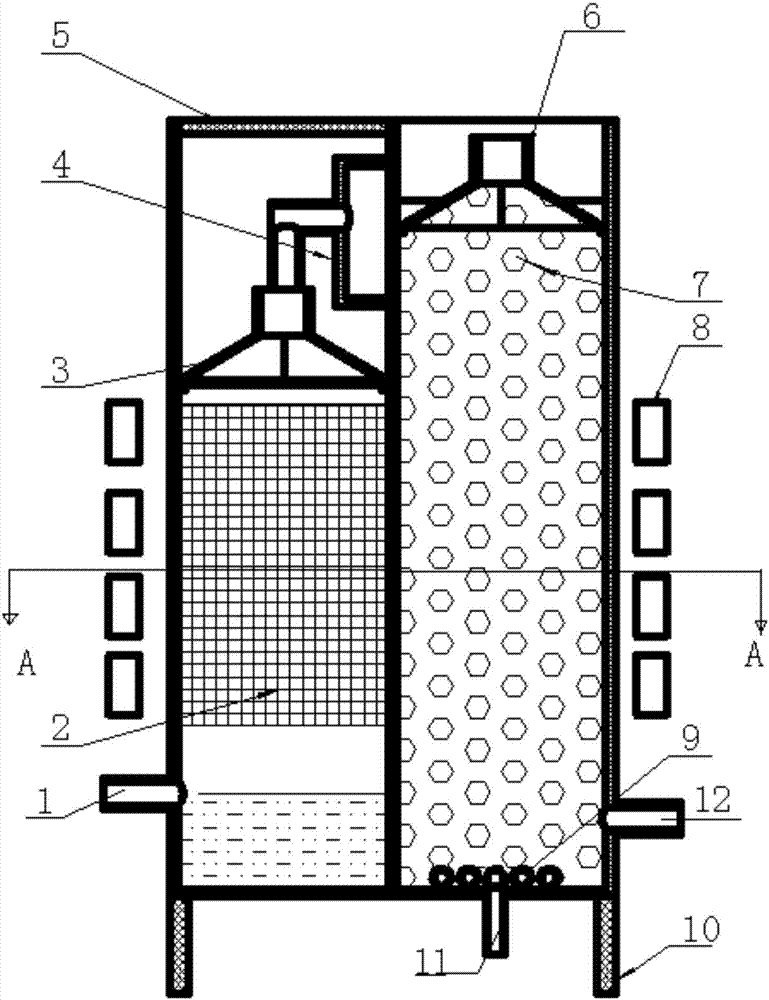 Biological nitrogen removal reactor for sewage and using method thereof