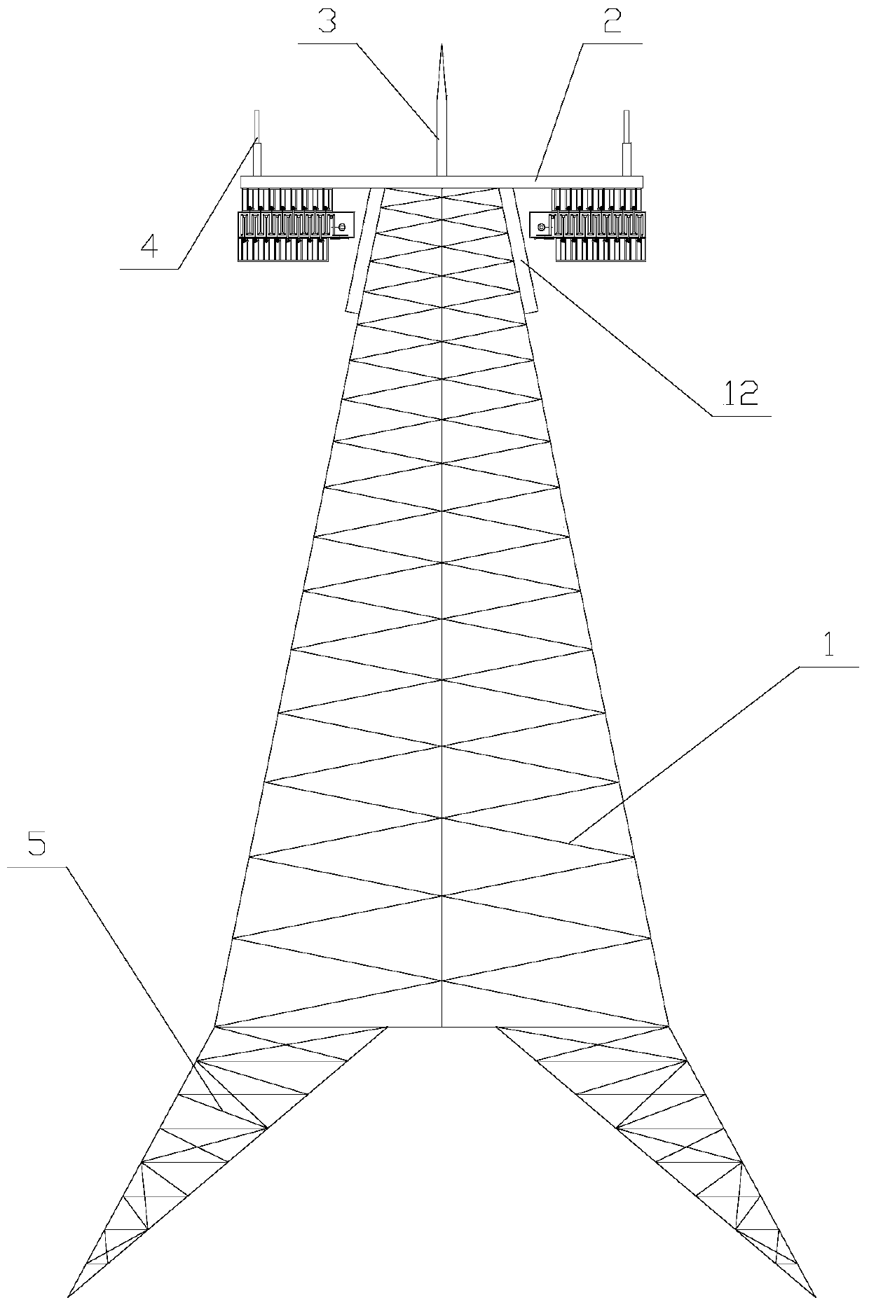 A communication tower with high safety factor