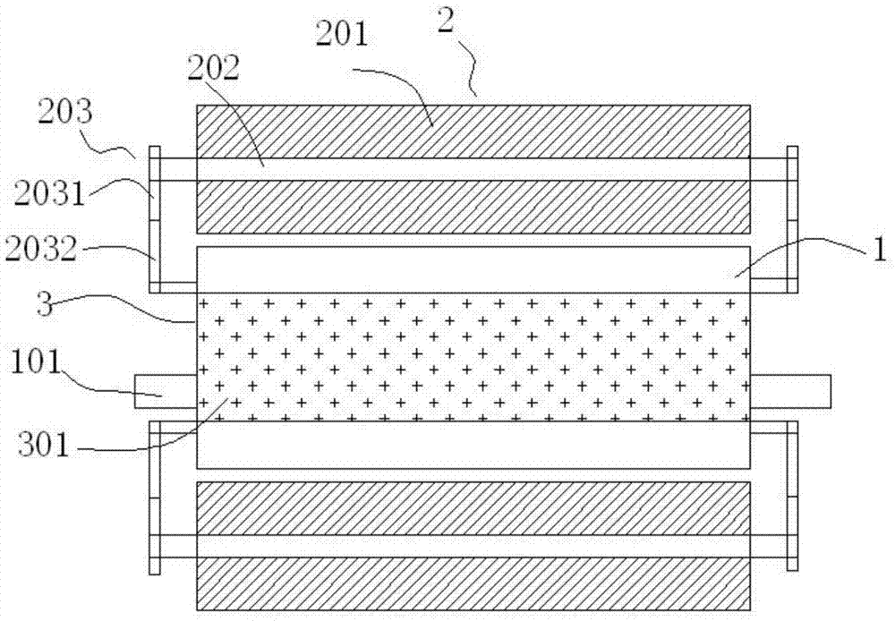 Beef hair brushing device with massaging function