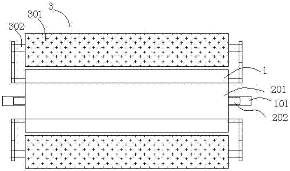 Beef hair brushing device with massaging function