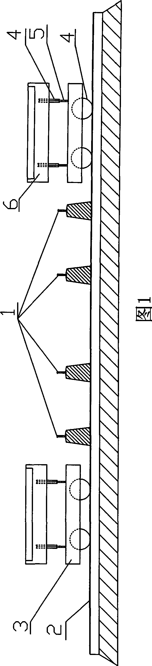 Continuous-work stone cutter rail