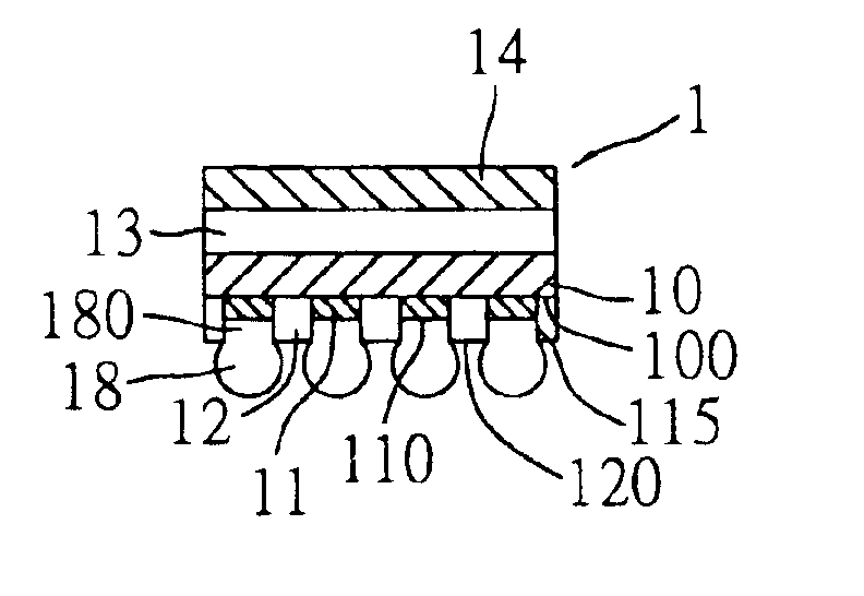 Encapsulated semiconductor package free of chip carrier