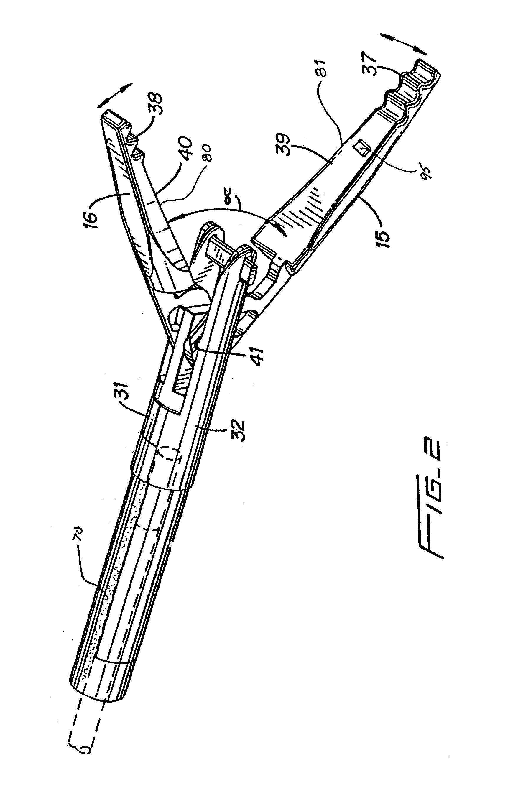 Laparoscopic bipolar electrosurgical instrument