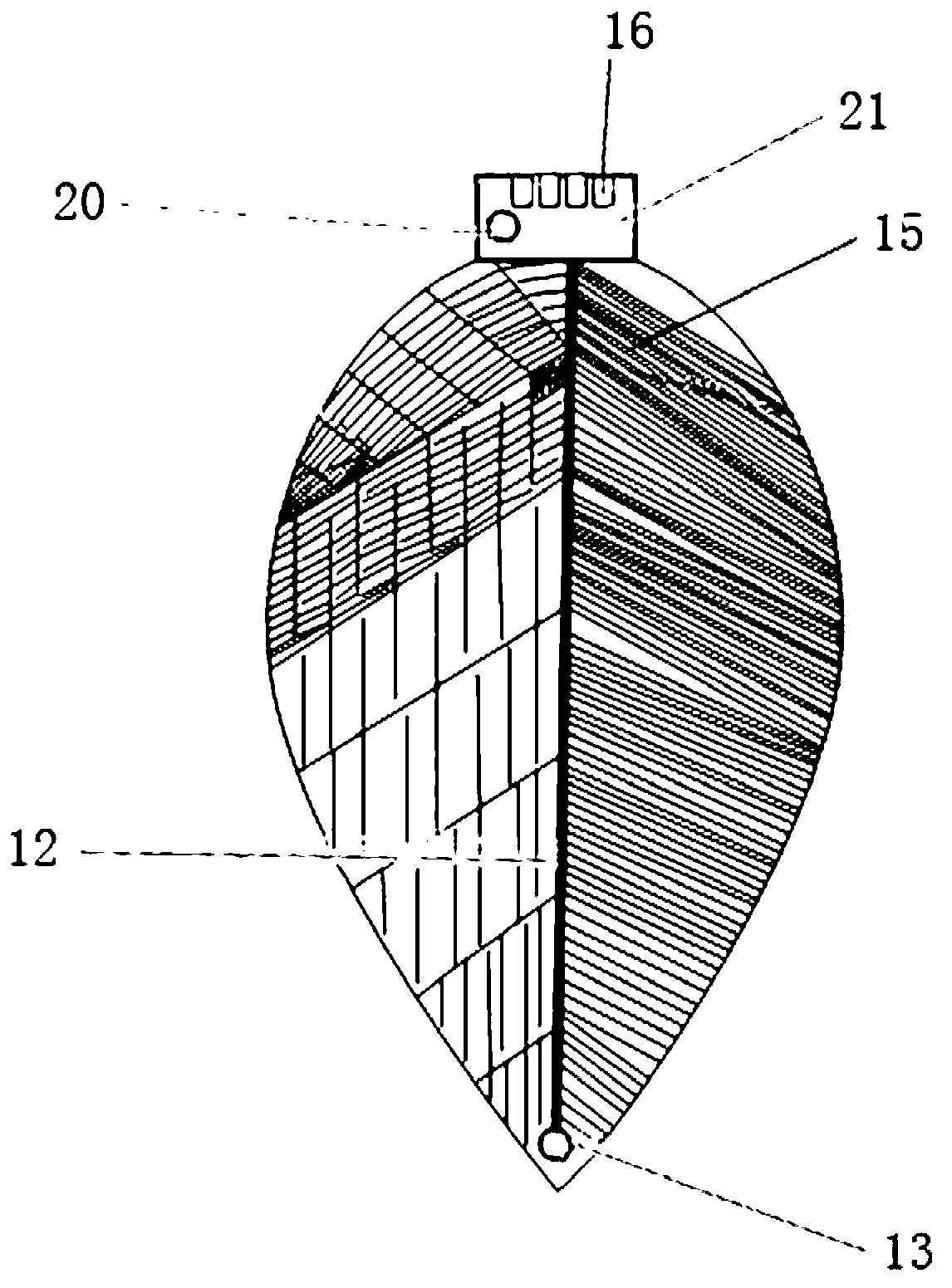 Plant leaf surface humidity sensor and plant leaf surface humidity measurement device