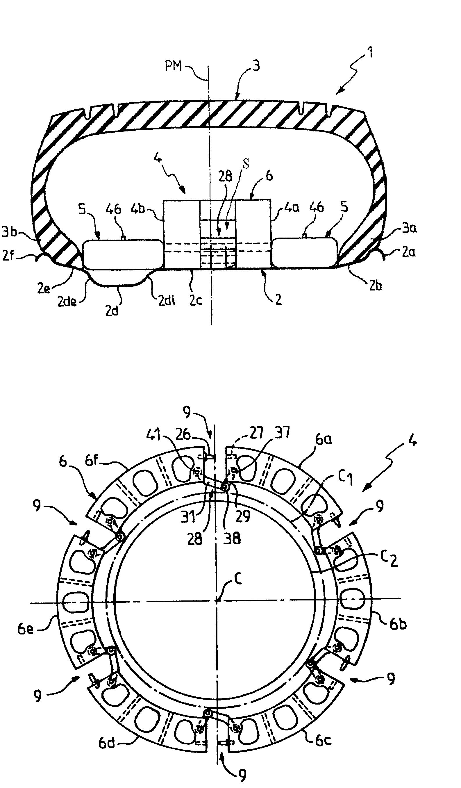 Safety support for vehicle wheel