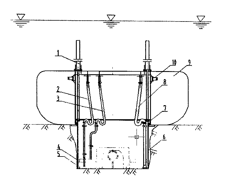 Underwater dry-type repairing work cabin