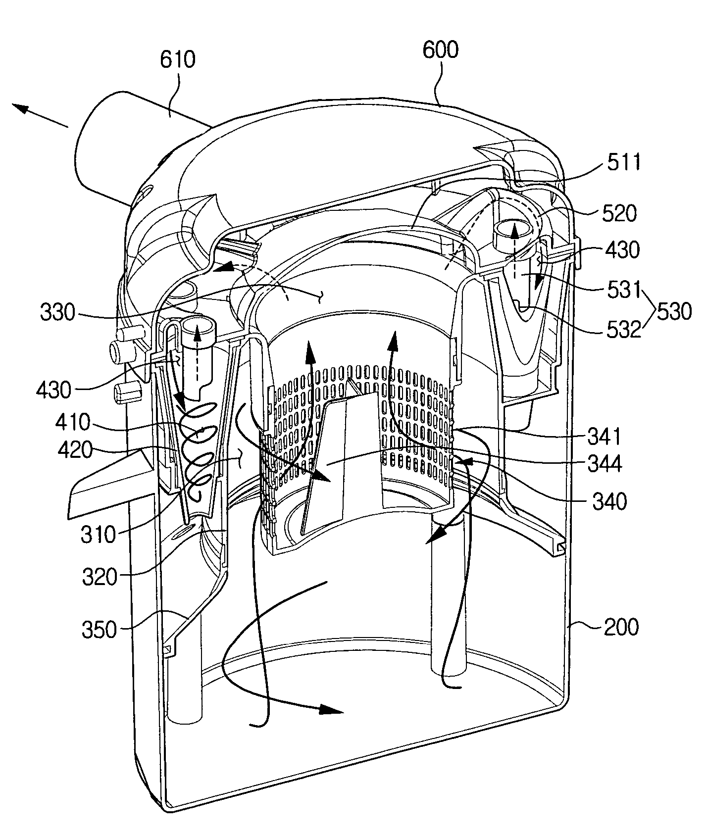 Multi-cyclone dust separating apparatus