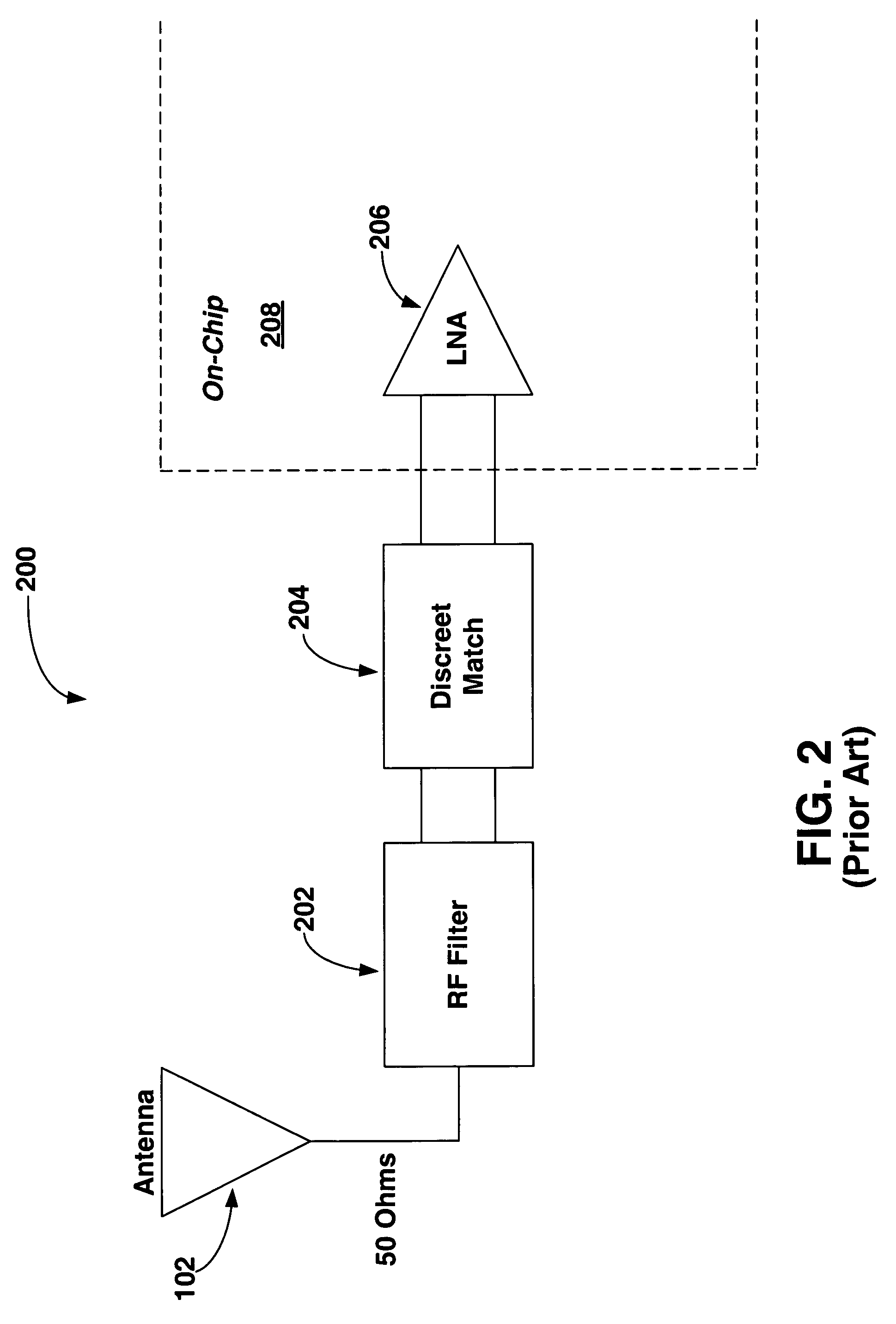 Fully differential, high Q, on-chip, impedance matching section