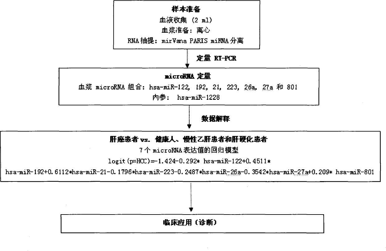 Liver cancer diagnostic marker composed of blood plasma microRNA (micro ribonucleic acid) and new method for diagnosing liver cancer