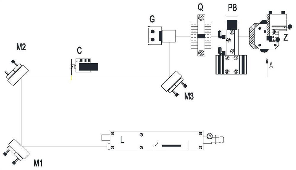 A laser optical path calibration method for marking equipment