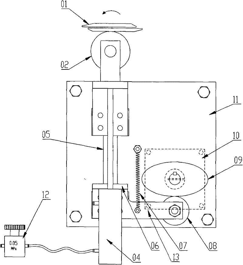 Cam following tension control device for lithium battery winder