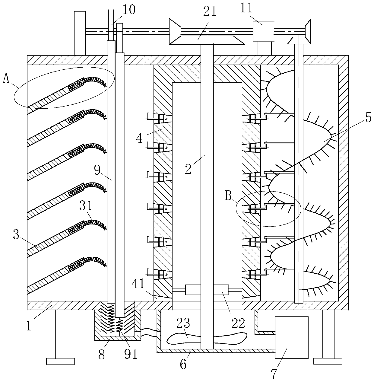 Mining environment-friendly dust collection device