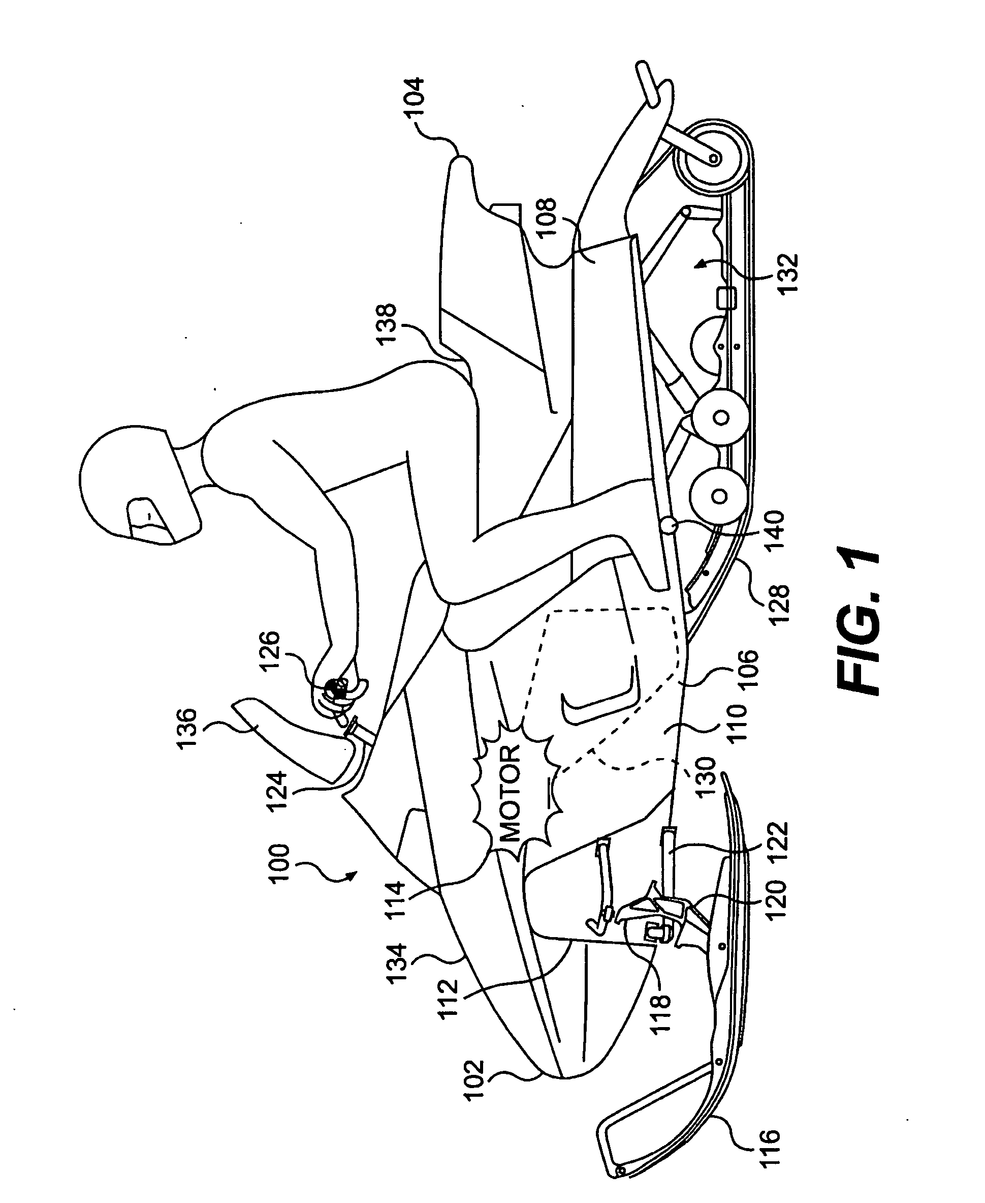 Snowmobile suspension