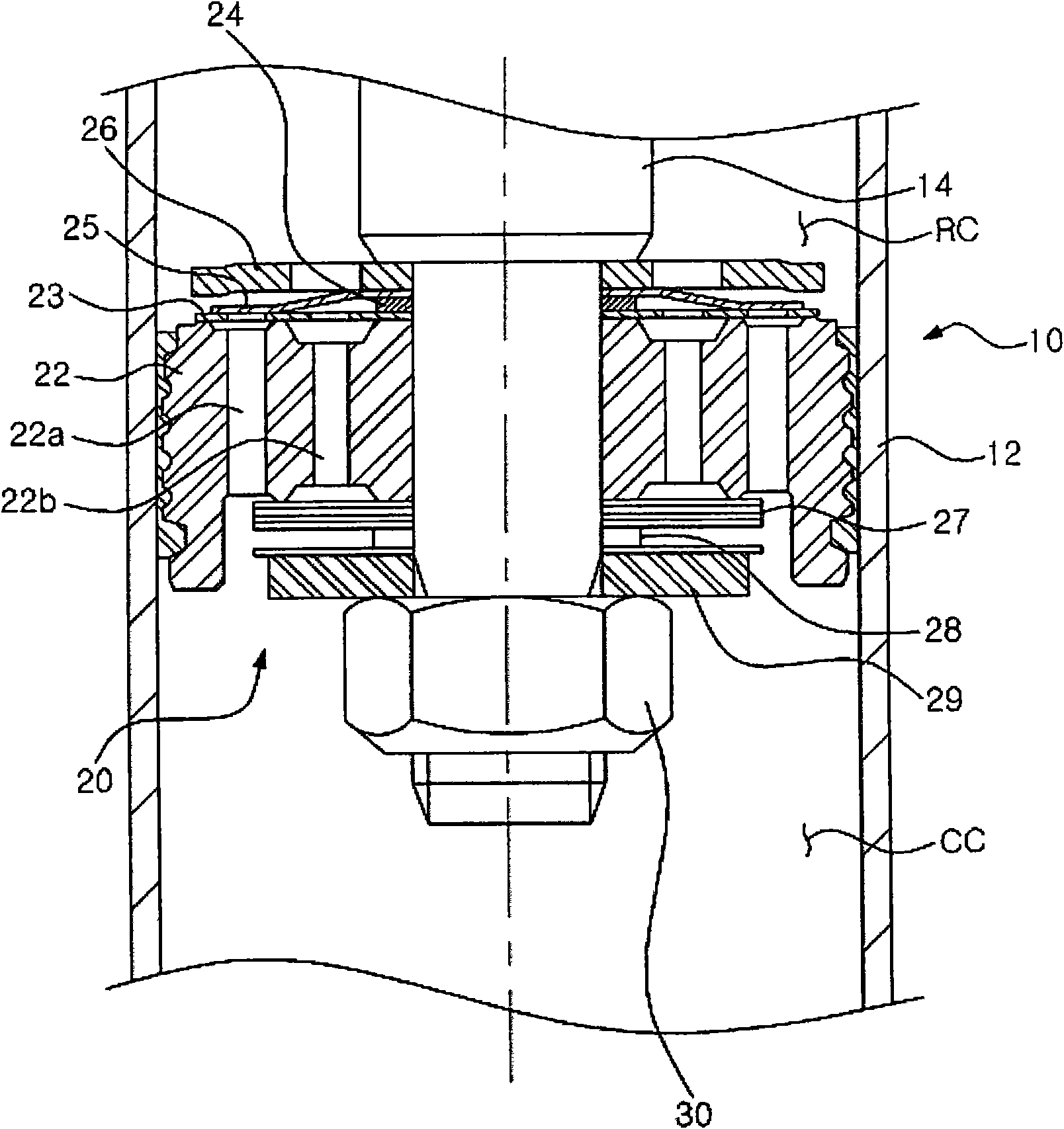 Valve apparatus of shock absorber