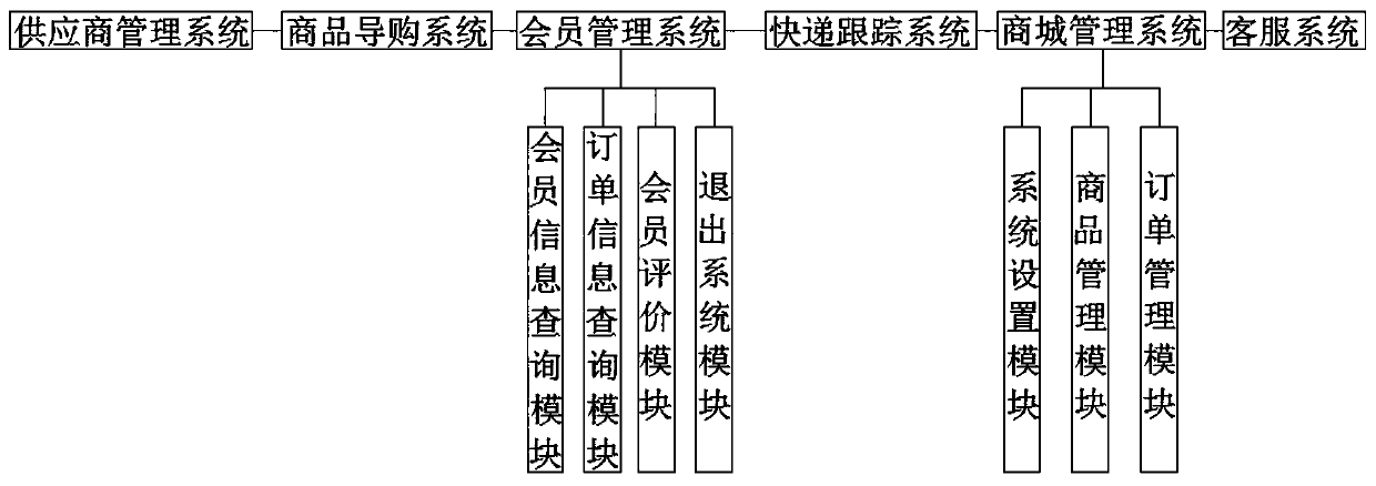 Mall shopping management system for shopping mall