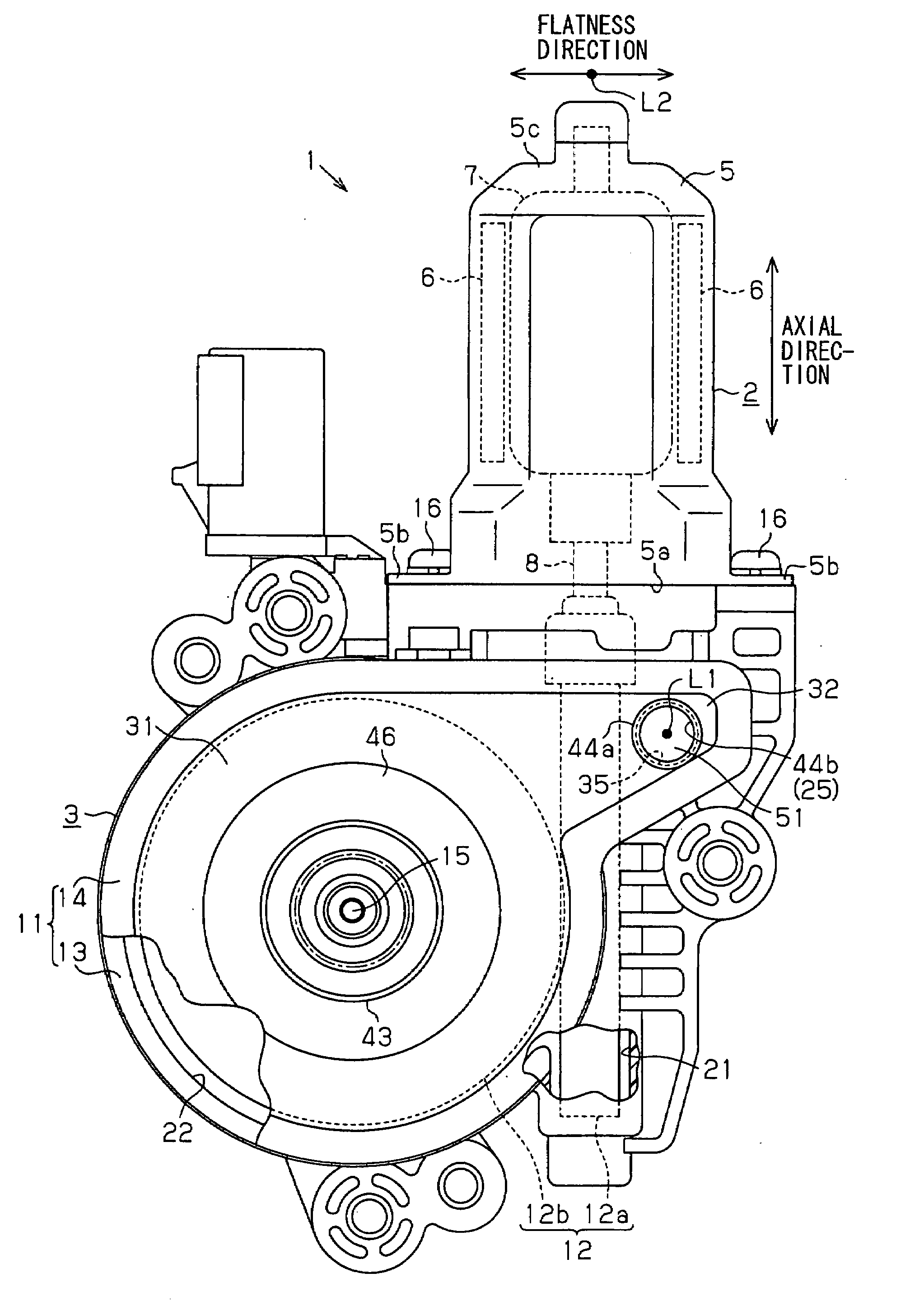 Motor having breathing hole