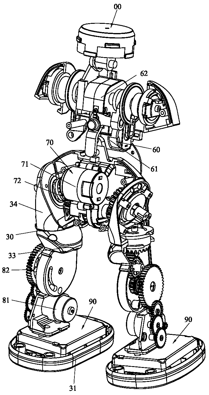 Doll-shaped toy capable of simulating multiple kinds of actions