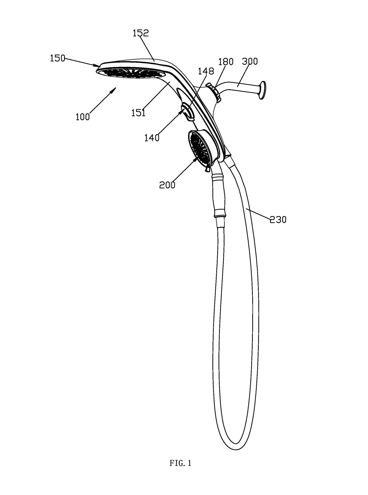 Shower system combining a top sprayer and a hand shower