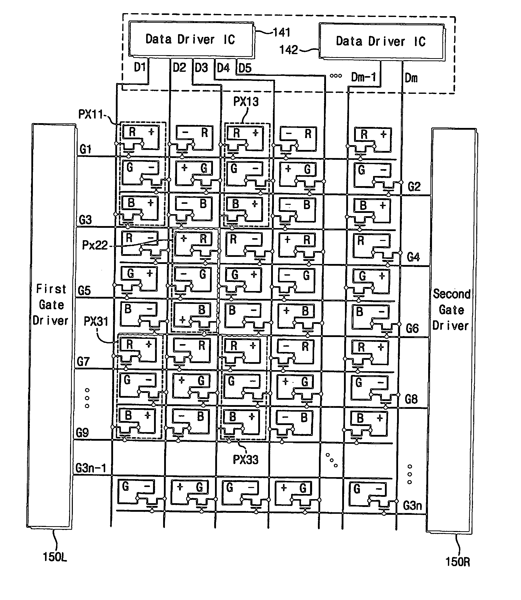 Liquid crystal display with improved pixel configuration