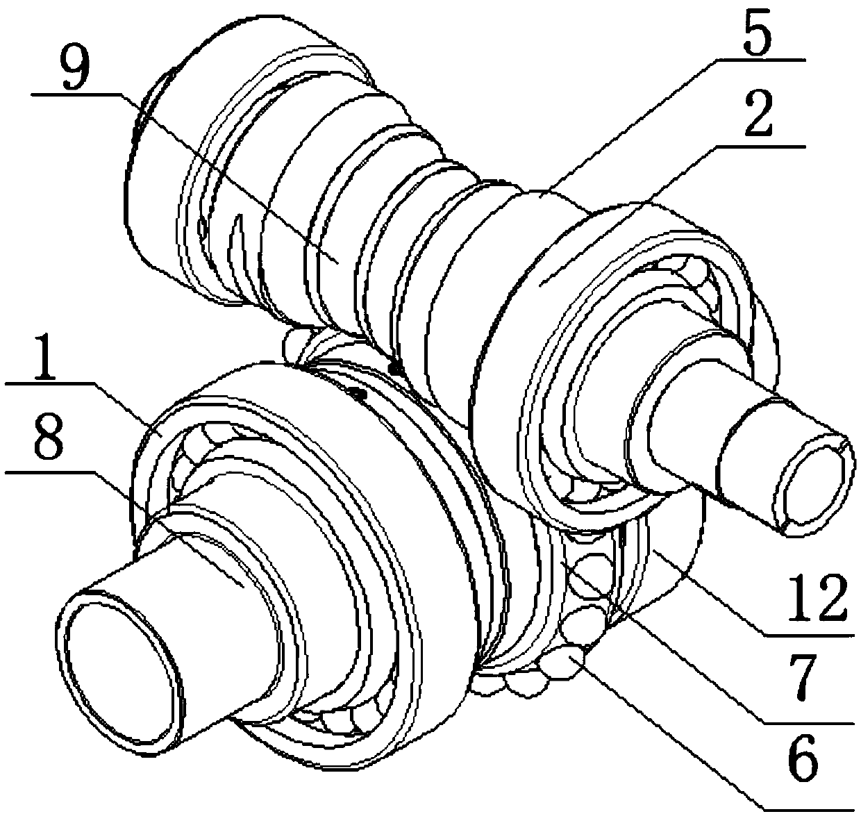 Right-angle output steel ball speed reducer